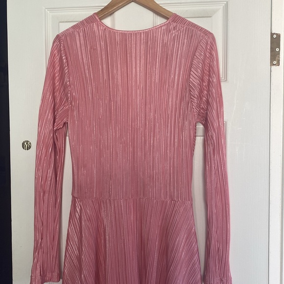 ROTATE Birger Christensen Number 7 Pleated Dress in Bridal Rose - Picture 14 of 14